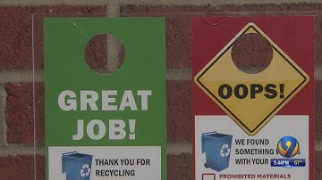 Tags placed on bins will notify residents if they are recycling properly, or not
