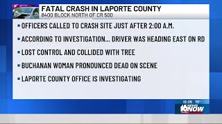Buchanan woman dies in LaPorte County crash