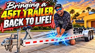 Bringing A 45ft Boat Trailer Back to Life!  Full Rehab of the 36 Cape Horn Trailer  + Another  Test