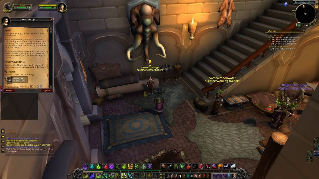 Legion Leatherworking Quests Part 6 YouTube