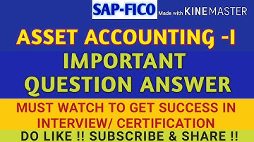 Asset Accounting Question Answer|SAPFICO Interview Question & answer|SAPFICO Crertification Ques/Ans