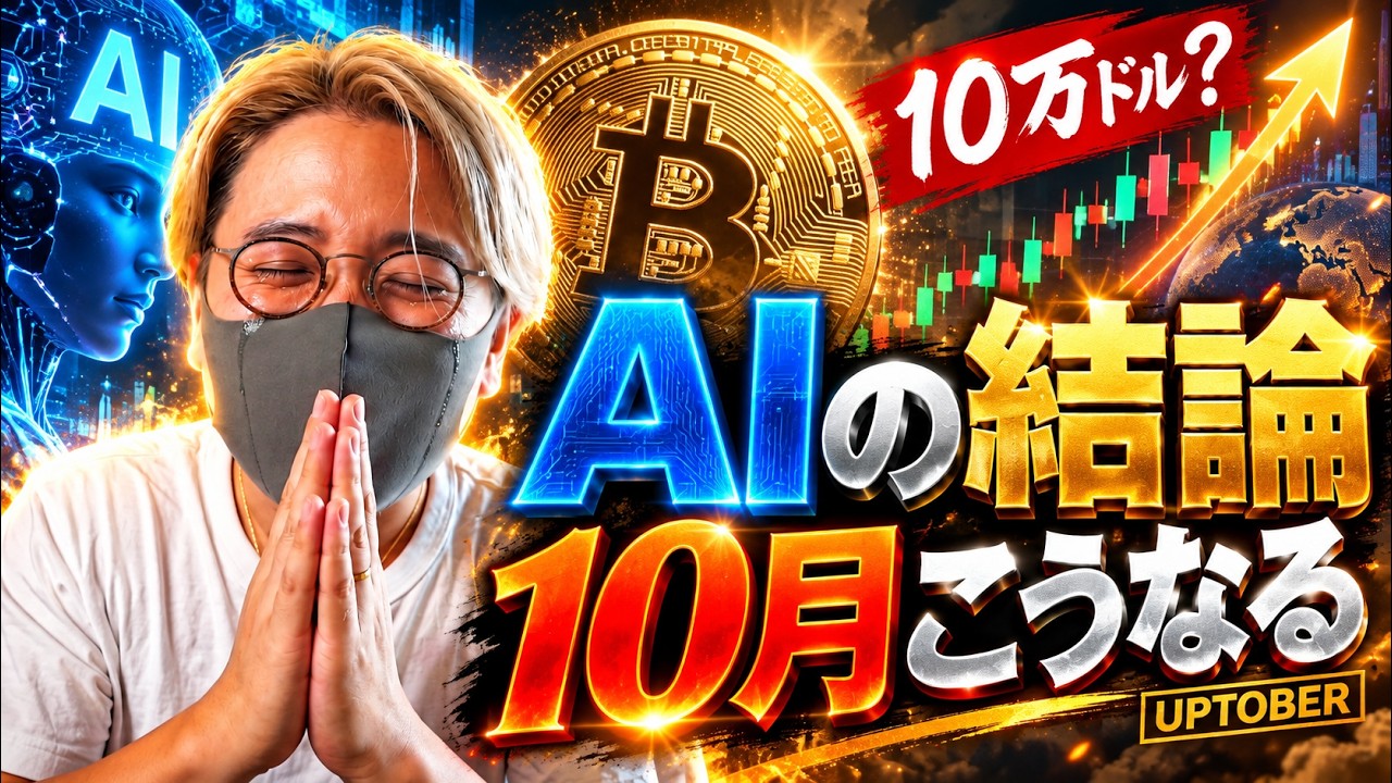AIにビットコイン10月相場を本気で分析させた結果がやばい...仮想通貨最新ニュース！