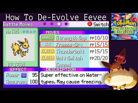 How To De-Evolve Eevee IN Pokemon Inclement Emerald 