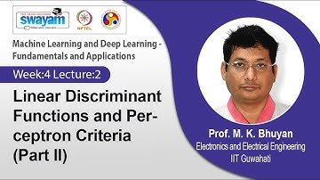 Lec 17: Linear Discriminant Functions and Perceptron Criteria (Part II)