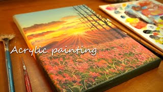 아크릴화 초보자를 위한 노을 풍경┃아크릴화 기초┃Acrylic painting for beginners┃Painting Tutorial┃#81