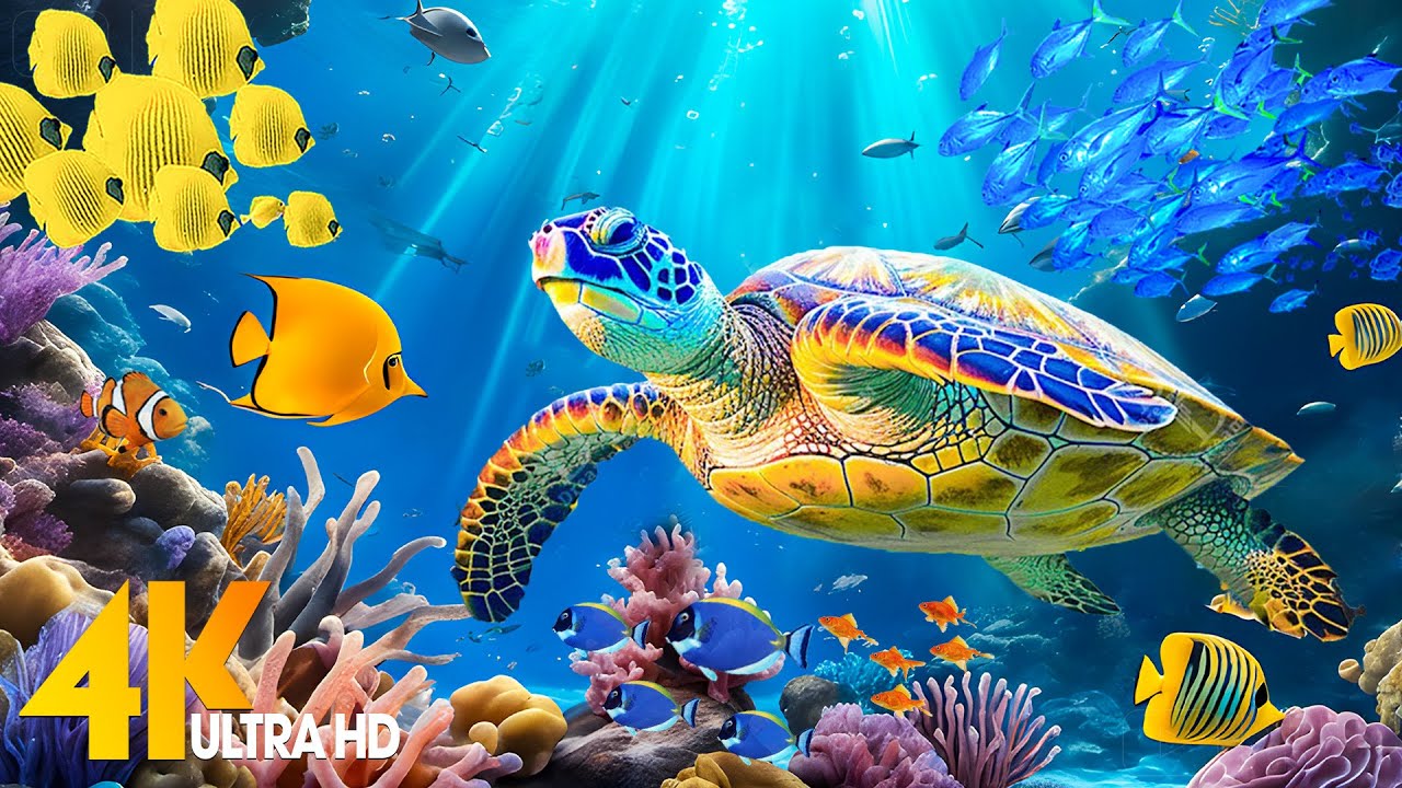 [NEW] 11H Stunning 4K Underwater Wonders - Relaxing Music | Coral Reefs ...