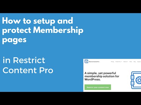 Setting up membership pages with Restrict Content Pro WordPress plugin