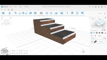 Making a Staircase with texture design from start to finish in SelfCAD