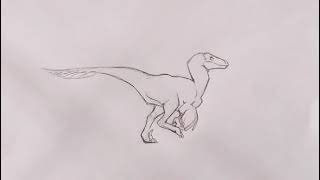 Velociraptor walk cycle