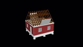 House Under Construction Stock Motion Graphics