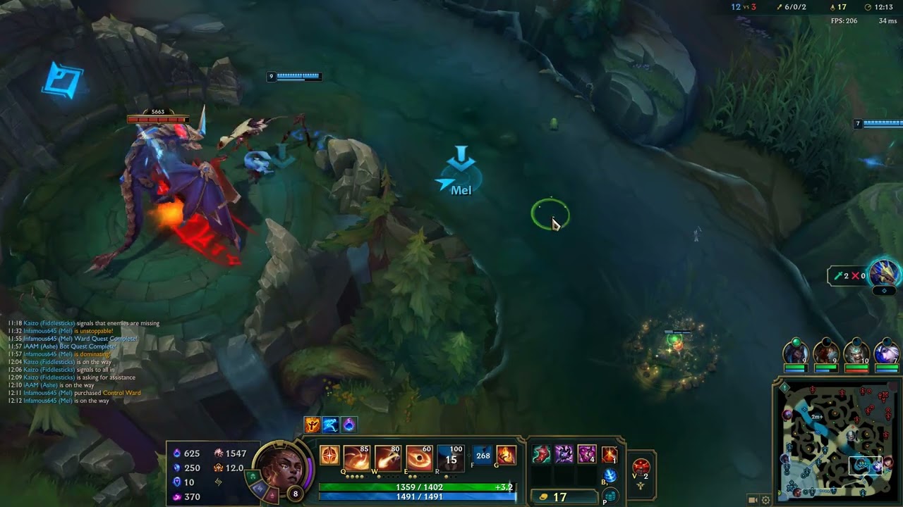 League of Legends mel sup dominating