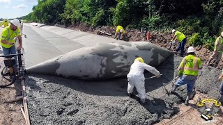 This excellent construction machine is very INCREDIBLE  Modern concrete paving machines technology 2