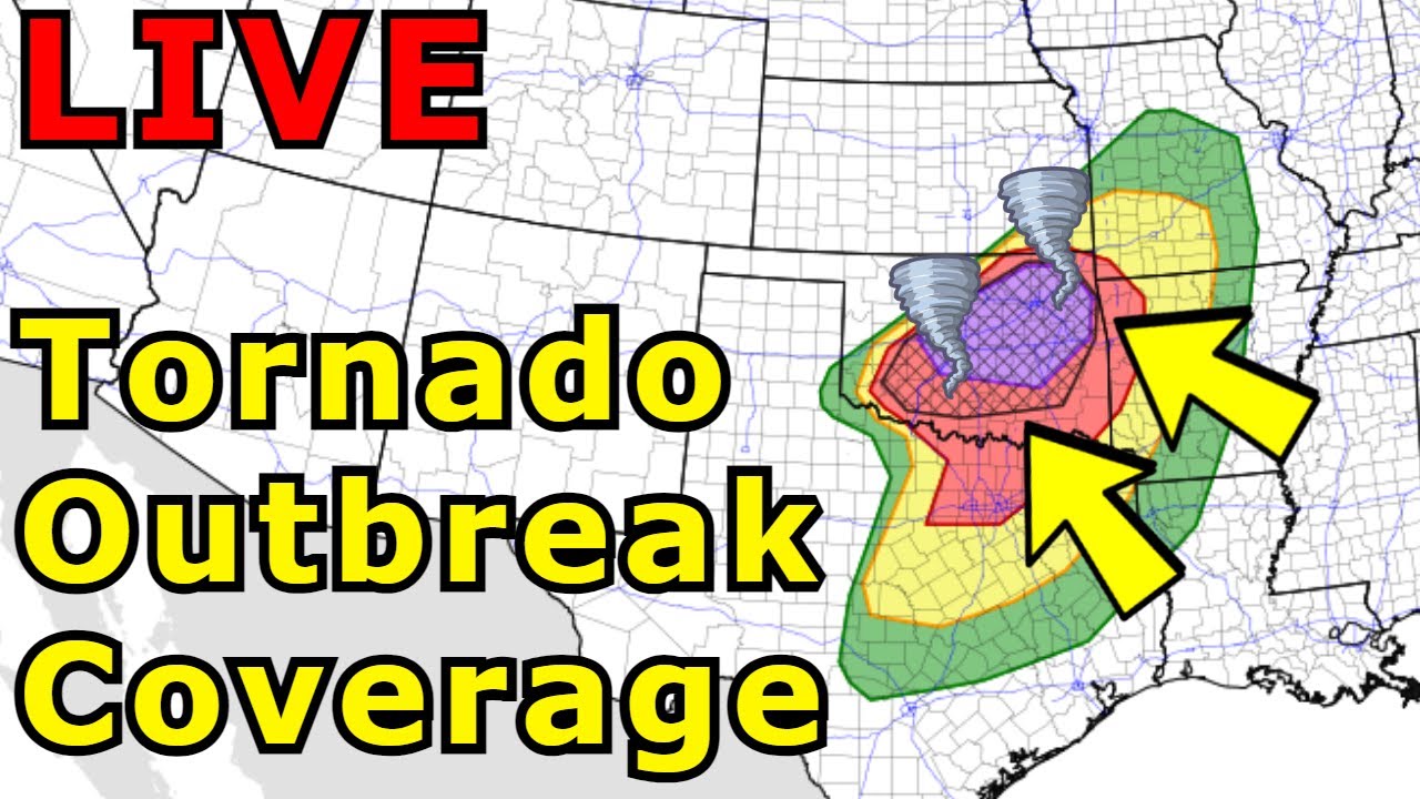 🔴 LIVE Tornado Outbreak Coverage - Intense Tornadoes Likely! - YouTube