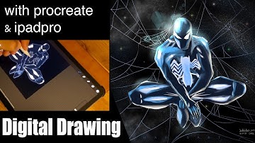 Procreate Drawing On IPad With Apple Pencil | Dark Spider-Man