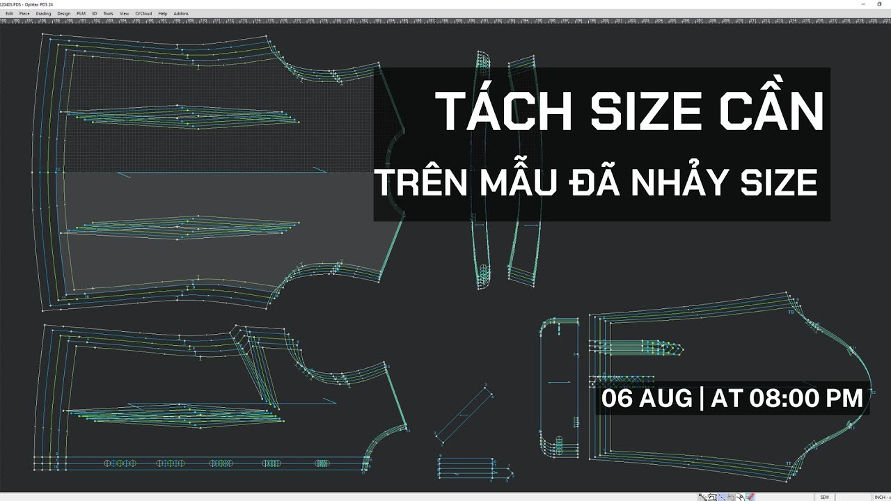 Bóc tách từng size riêng biệt trong bộ rập full size trên Optitex | Creat piece for selected size