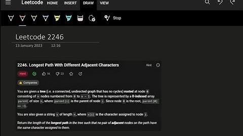 LeetCode 2246 Longest Path With Different Adjacent Characters | C++ Solution/Discussion | DFS