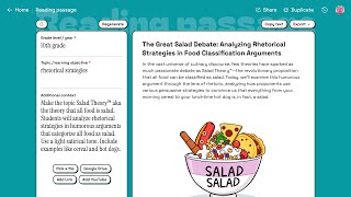 Padlet TA Reading Passage Generator