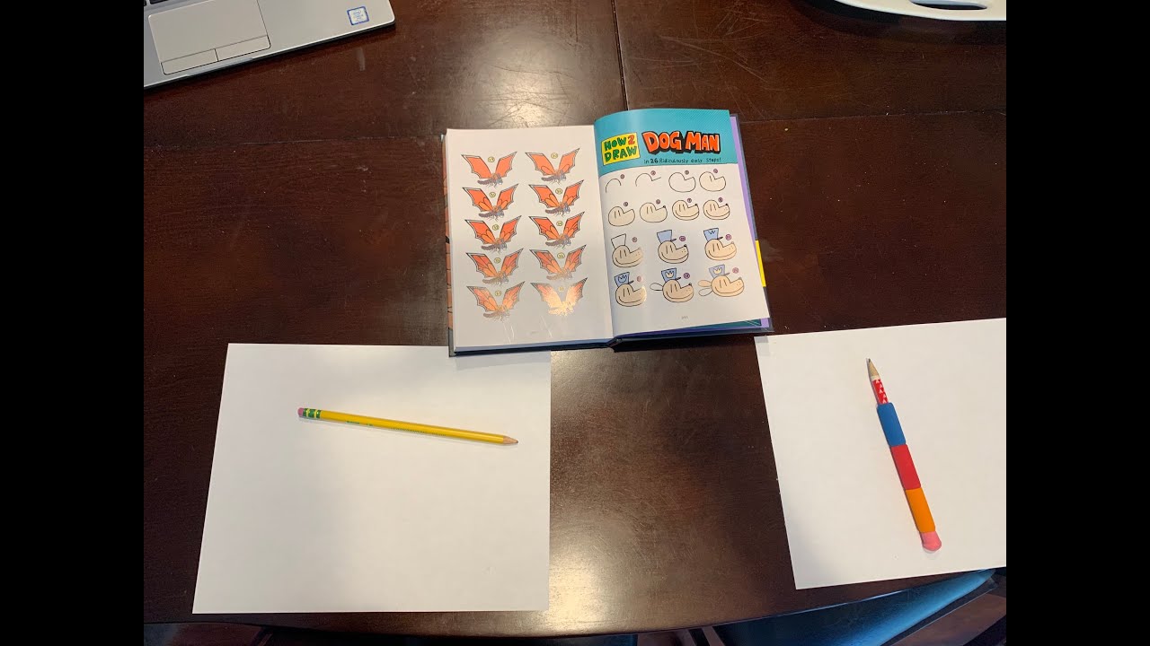 Evan's World Kid's Dog Man Drawing Lesson with step by step
