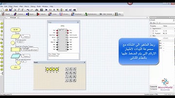 Tutorial 10, Part 1: Keypad Programming using LEDs (Binary No.) - Flowcode برمجة الكيباد بالفلوكود