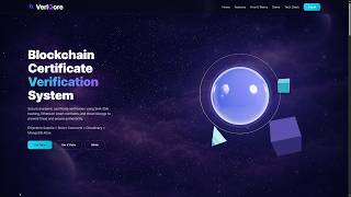 VeriQore - Blockchain Certificate Verification System.
