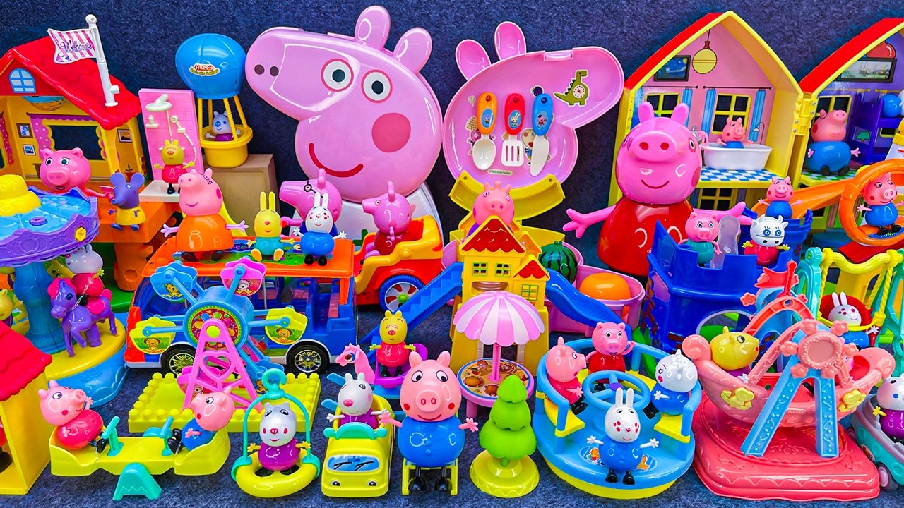 The Most Satisfying Unboxing Peppa Pig Super Park Playset Toy Review ASMR