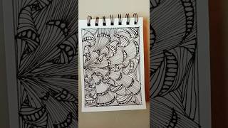 Day 180 Easy Zentangle Art For Beginners #zentangle #art #shorts #fyp #doodle #lineart #zendoodle
