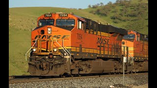 Heavy Freight Train Action in Tehachapi Pass Part 1 - Trains Winding through the Mountains and more!