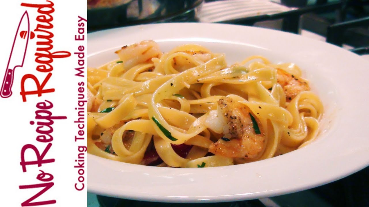 Fettuccine (Fettucini) with Shrimp & Tarragon