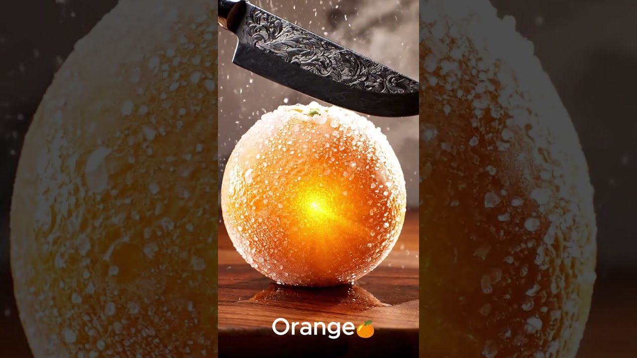 Cutting Frozen Jewels – Apple, Orange & Strawberry | ASMR Crystal Slice