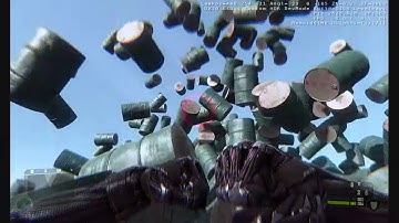 Crysis mass physics 4096 barrels [HD]