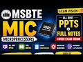 MSBTE k scheme MIC notes all ppts one shot exam vision 