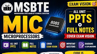 MSBTE k scheme MIC notes all ppts one shot exam vision 