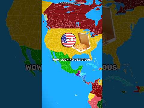 USA Eating Pineapple Pizza 💀 || Italy's Reaction 💥 || #shorts #countryballs #usa