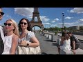 Paris Summer Walk 🔥 🇫🇷 4K Walk (Real Sounds) 🇫🇷 Walking Through Paris
