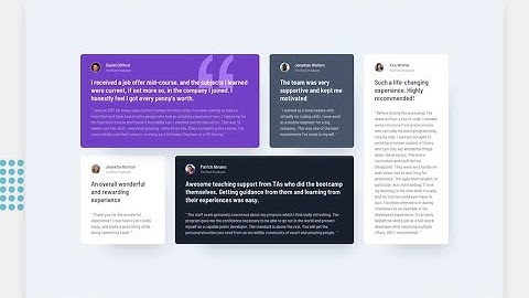 Testimonials grid section main | Frontend mentor challenge with HTML & CSS