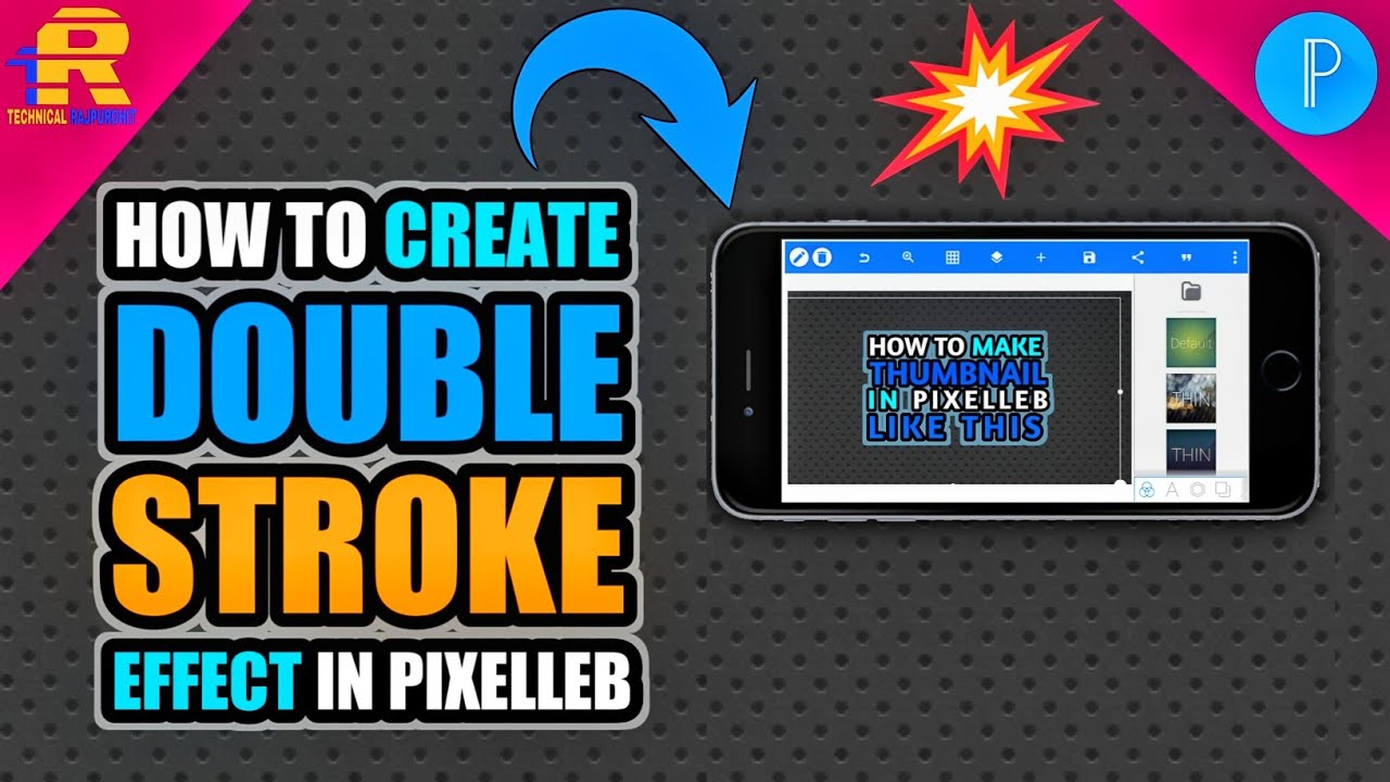 How To Create Double Stroke Effect In Pixelleb / Double Stroke Effect / Technical Rajpurohit