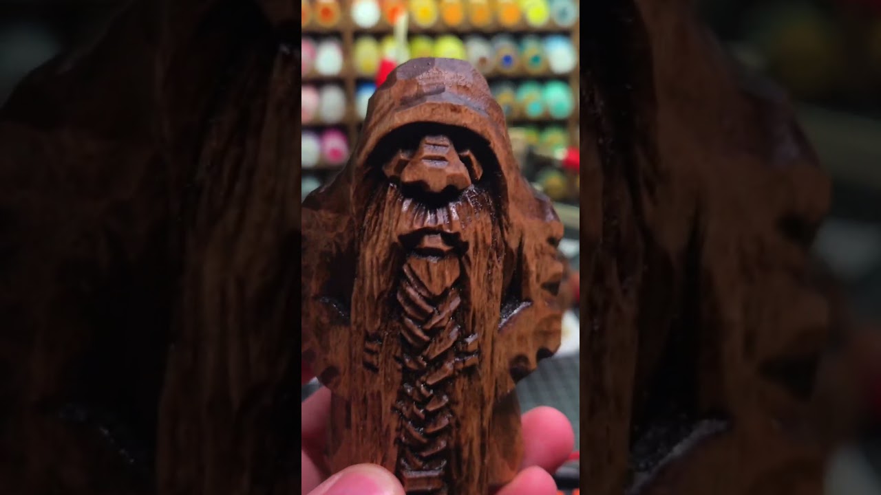 Hand carved Dwarf, full tutorial on my page.. #woodcarving #whittling #dndart #lotr