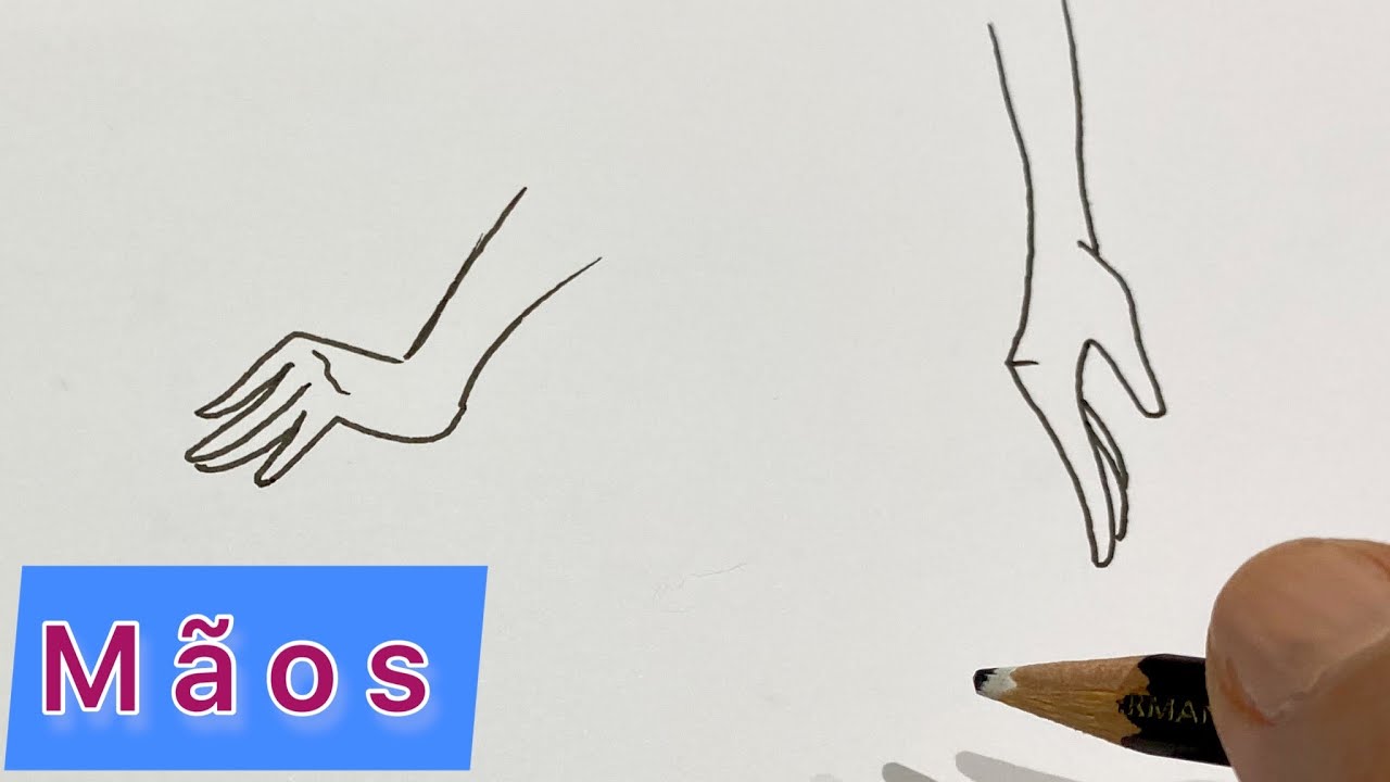 Como desenhar mãos de forma fácil no croqui - YouTube