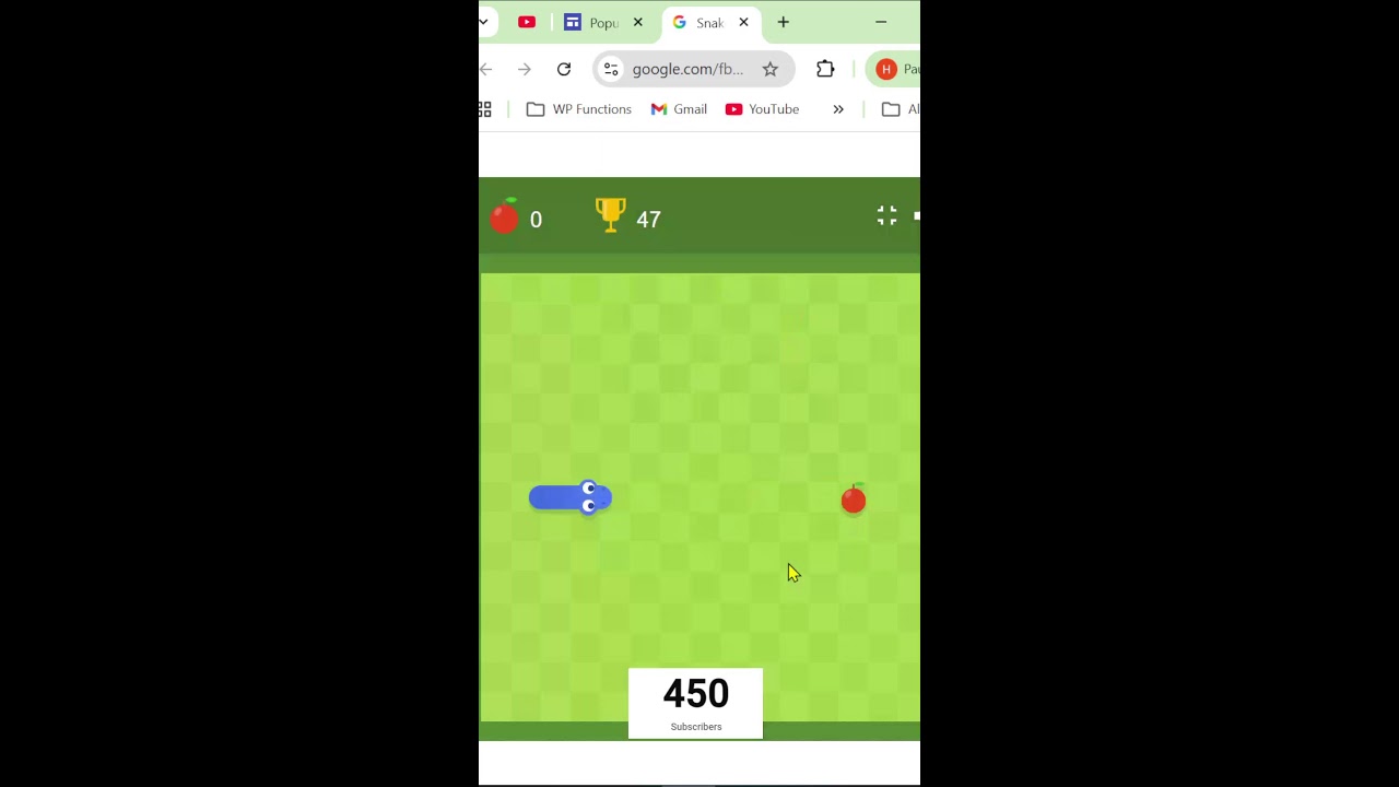playing snake!