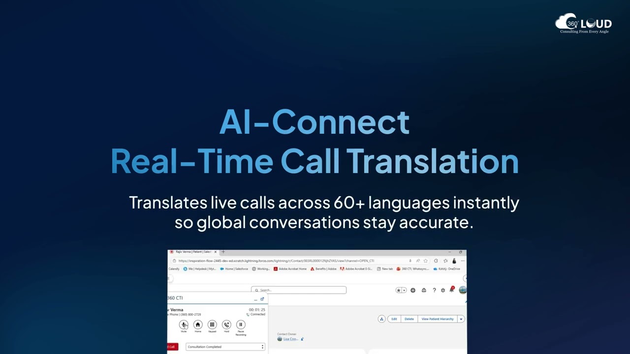 AI agent handling customer service call with real-time translation