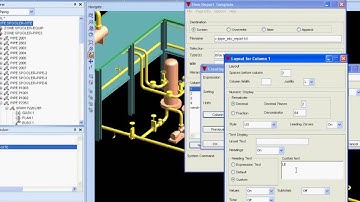 How to create piping MTO Report in pdms 2
