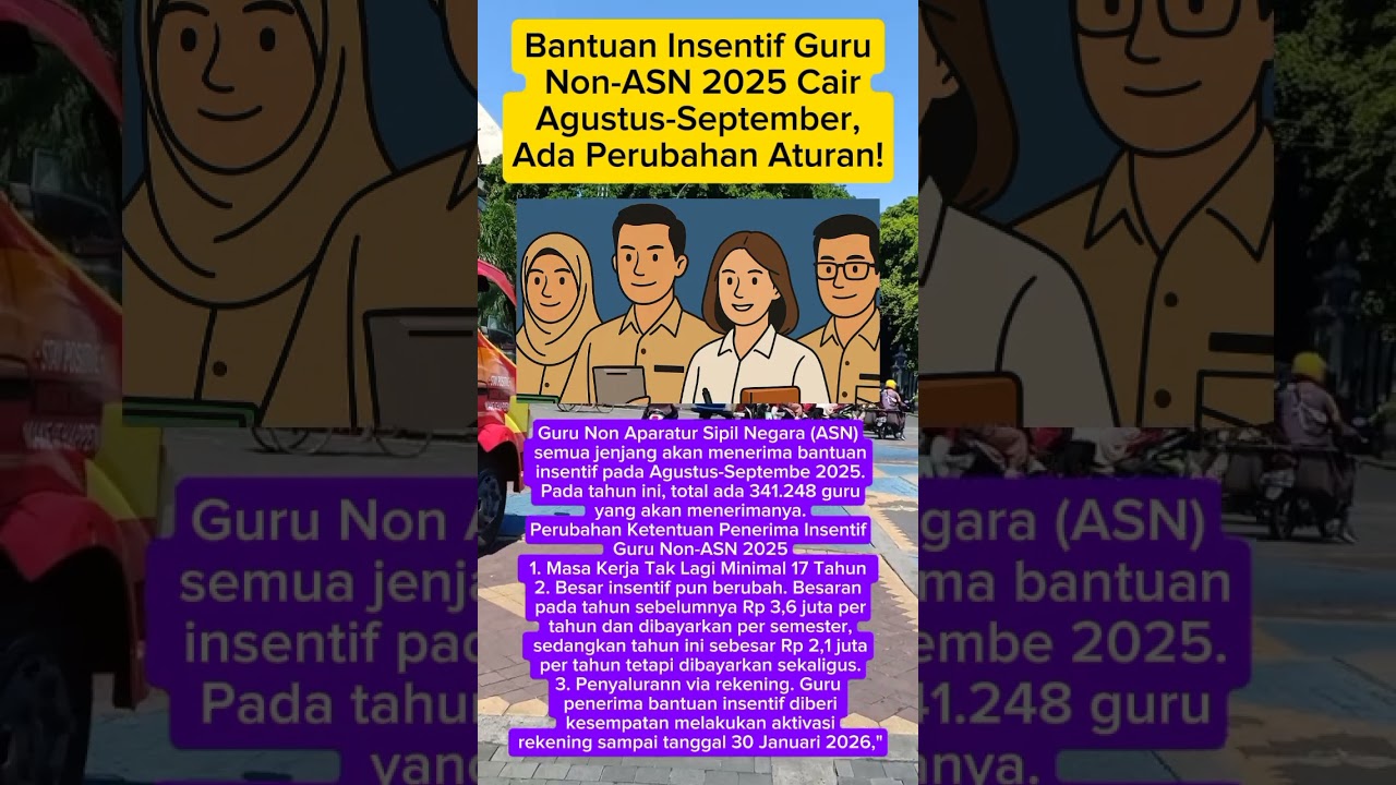 Bantuan Insentif Guru Non ASN Cair Agustus- September Ada Perubahan Aturan. 