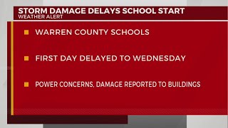 Storm damage delays school start in Warren County