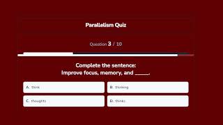 Parallelism Quiz | Test Your Grammar Skills with Fun Questions