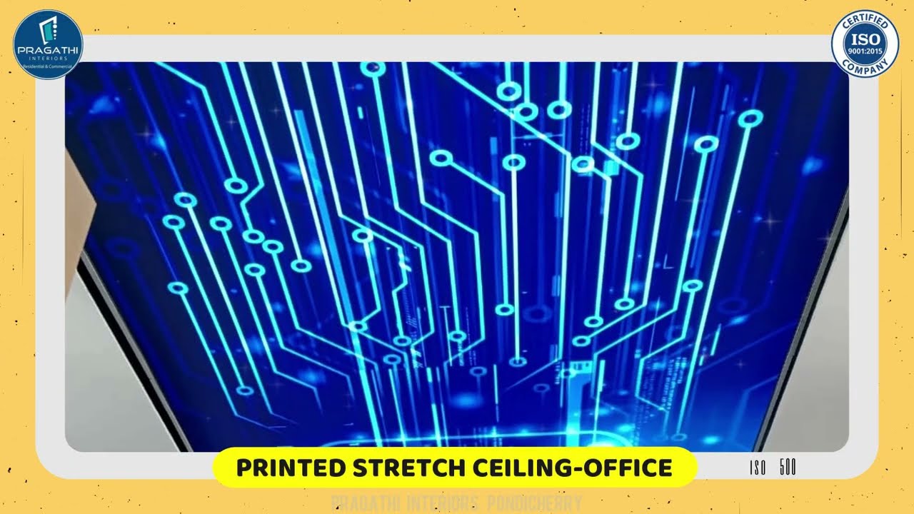 printed stretch ceiling at office