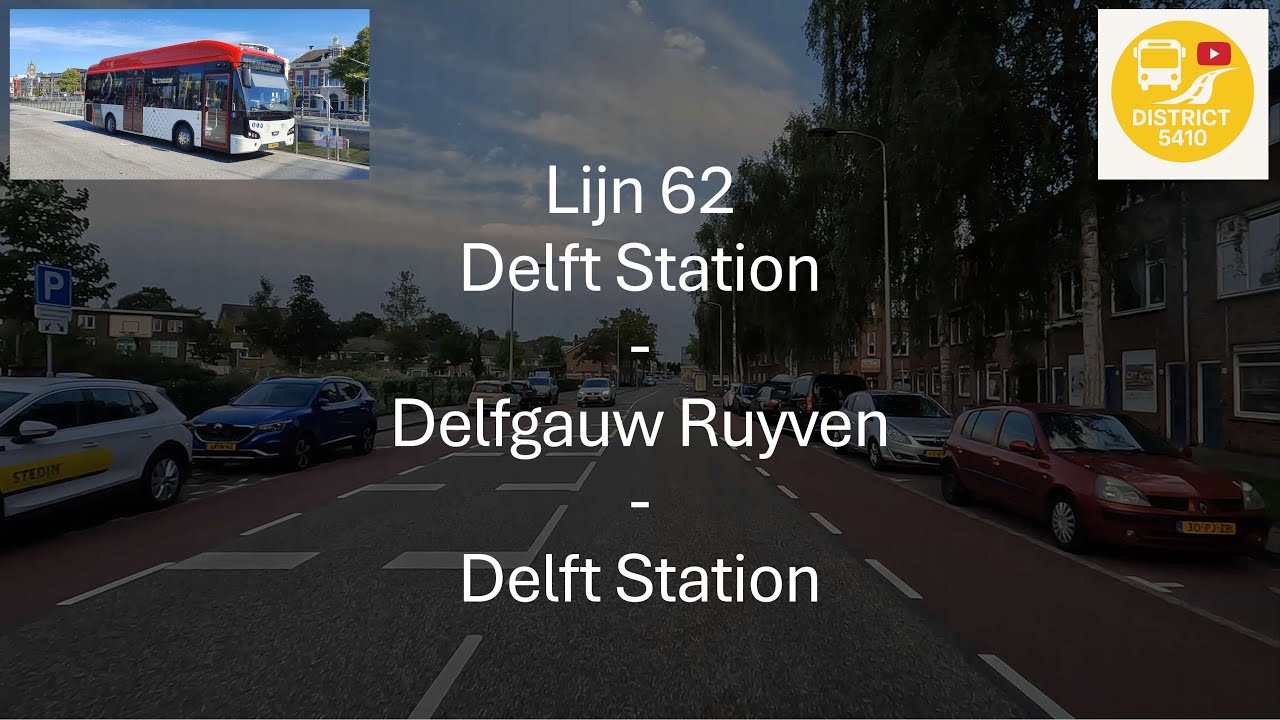 Lijn 62 Delft Station - Delfgauw Ruyven - Delft Station | 2025