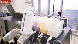 How to use a DTF printer Focus online tutorial 20 Load ink to printer and do head cleaning HOS