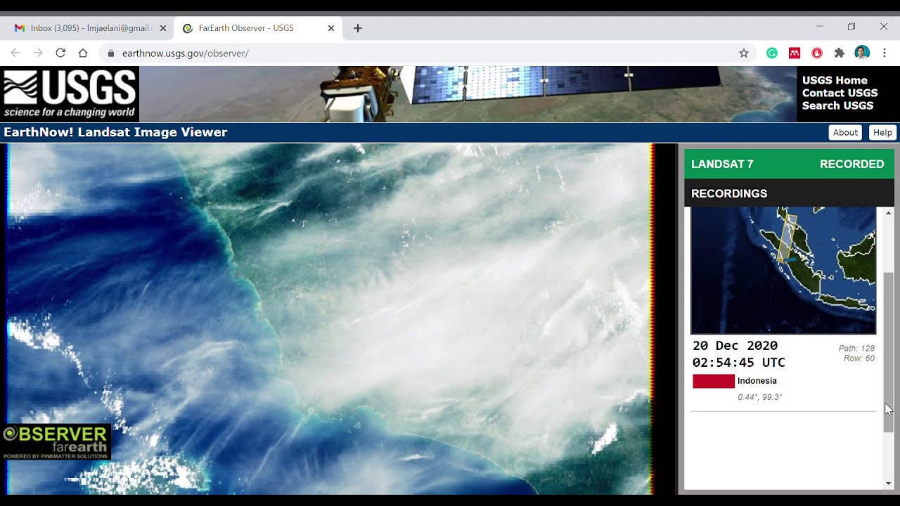 FarEarth Observer: Landsat Scanning Path: 128/ Row: 57-62