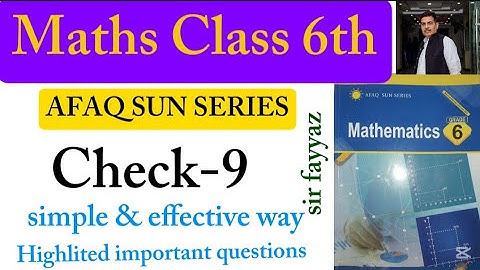 Maths Class 6th | Check 9 | Unit 9 | exercise 9 | ex 9 | grade 6