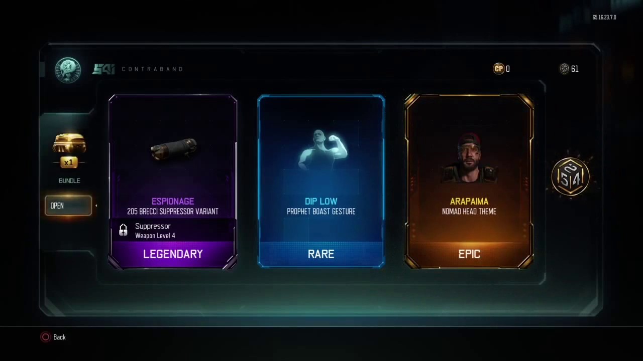 WEAPON BRIBE + 12 RARE SUPPLY DROPS BLACK OPS 3